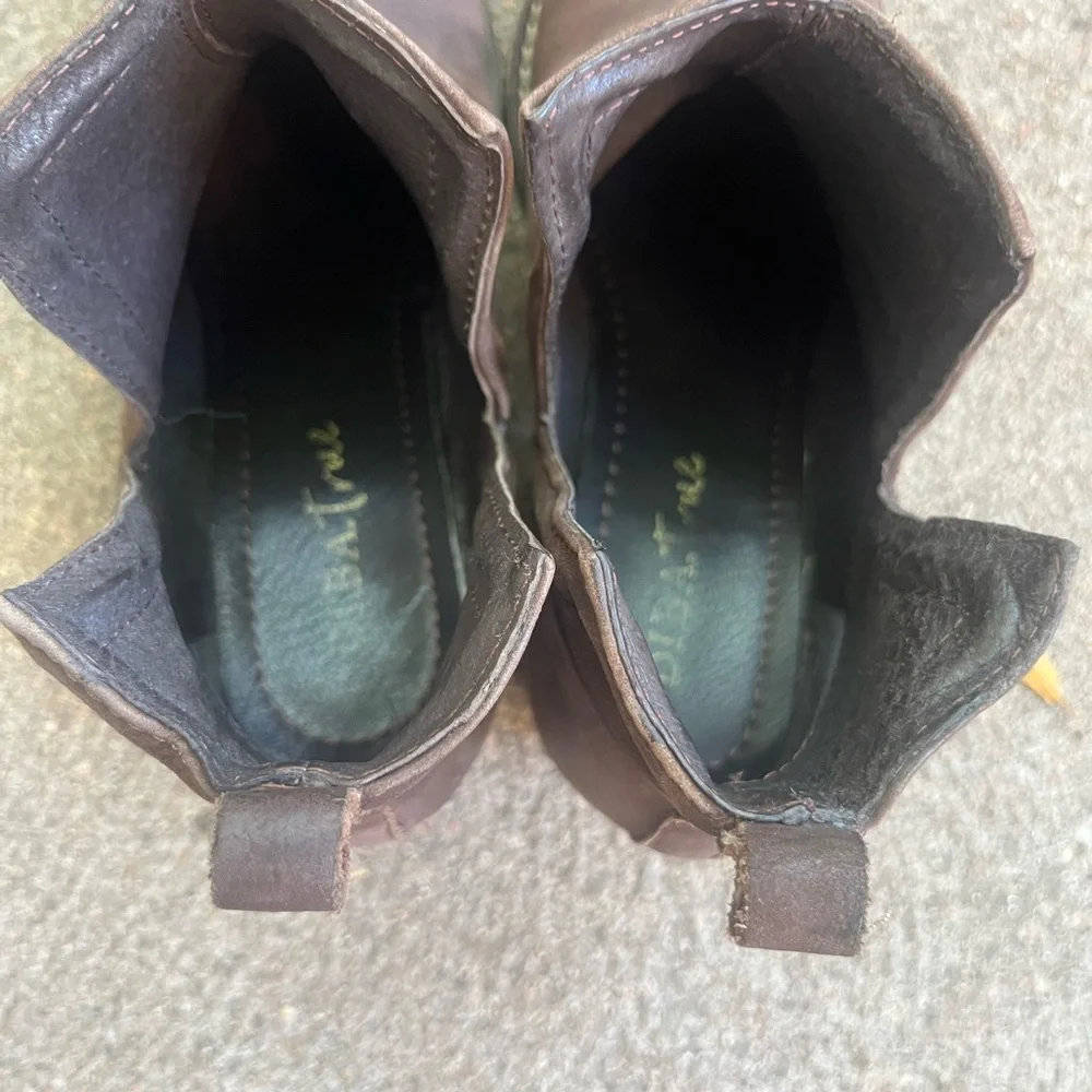DIBA True Stop By brown leather booties Size 8